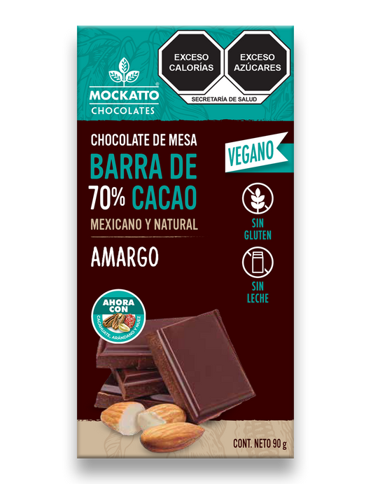 Barra de Cacao Amargo Vegano 90 g