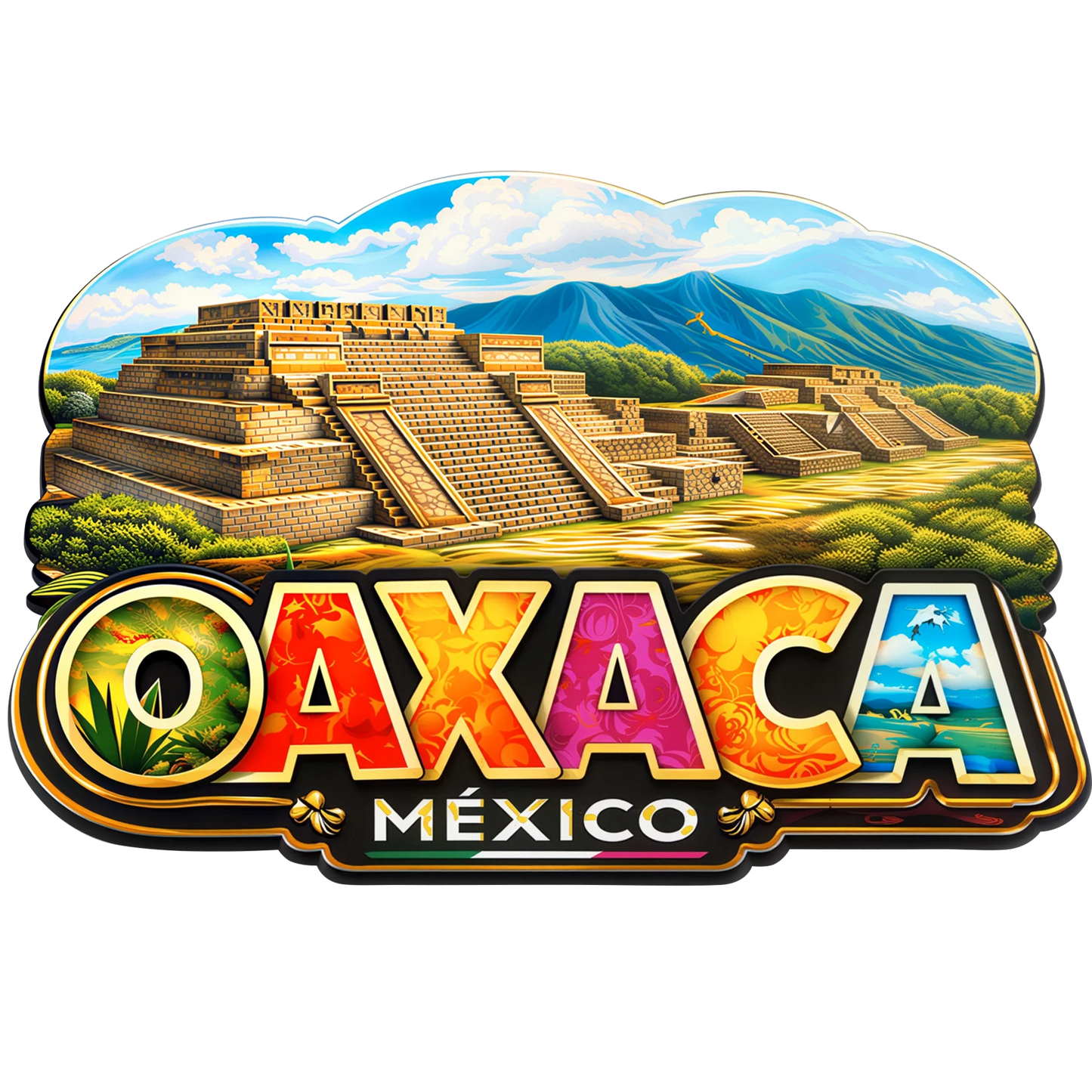 Imán Oaxaca Monte Albán | Recuerdo Artesanal de Oaxaca