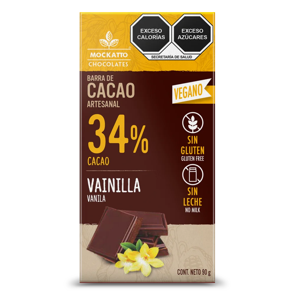 Barra de Cacao Vainilla Vegano 90 g