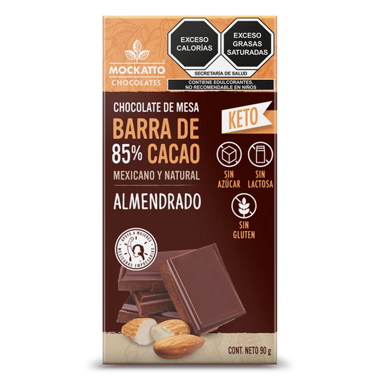 Barra de Cacao Almendrado Keto 90 g - Sin Azúcar