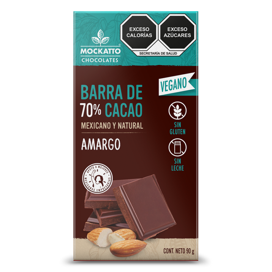 Barra de Cacao Amargo Vegano 90 g