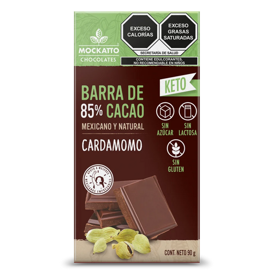 Barra de Cacao Cardamomo Keto 90 g - Sin Azúcar