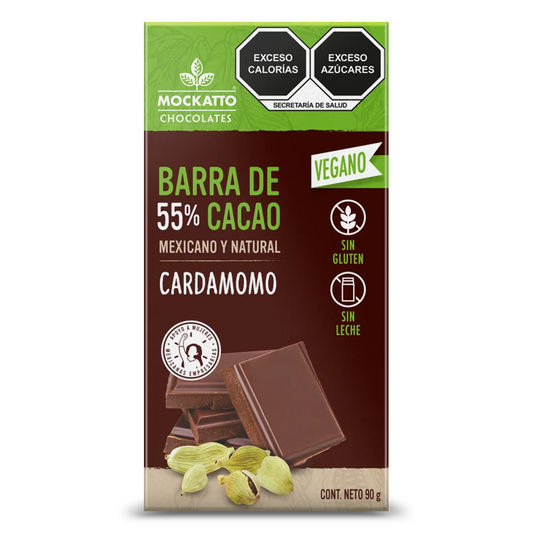 Barra de cacao Cardamomo Vegano 90 g