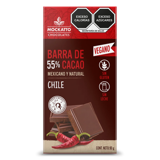 Barra de Cacao Chile Vegano 90 g